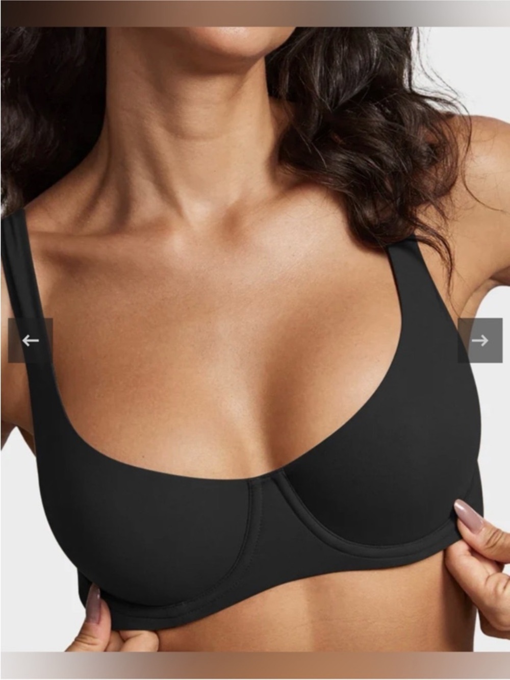 SheCurve Black Underwire Bra 38E